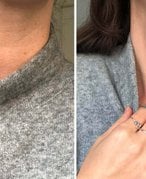 Model displaying their neck